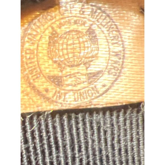 Vintage Marshall Field & Company Black Felt Hat Rhinestone Flower Union Label - Picture 6 of 9